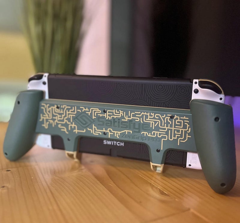 Satisfye - ZenGrip Pro Gen 3 OLED, a Switch Grip Compatible with Nintendo Switch - Comfortable & Ergonomic Grip, Joy Con & Switch Control. #1 Switch Accessories Designed for Gamers (Gold) - Image 5